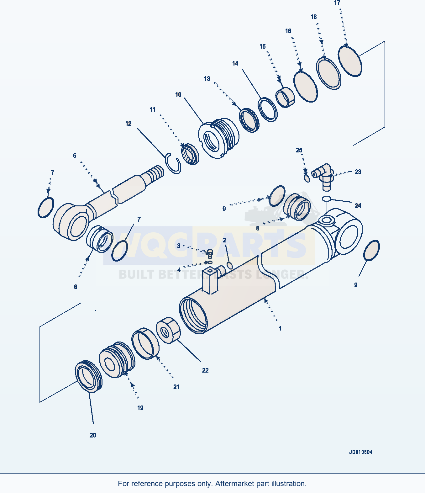 Komatsu WA380Z-6 Steering Cylinder (Inner Parts) (|J00223) parts diagram