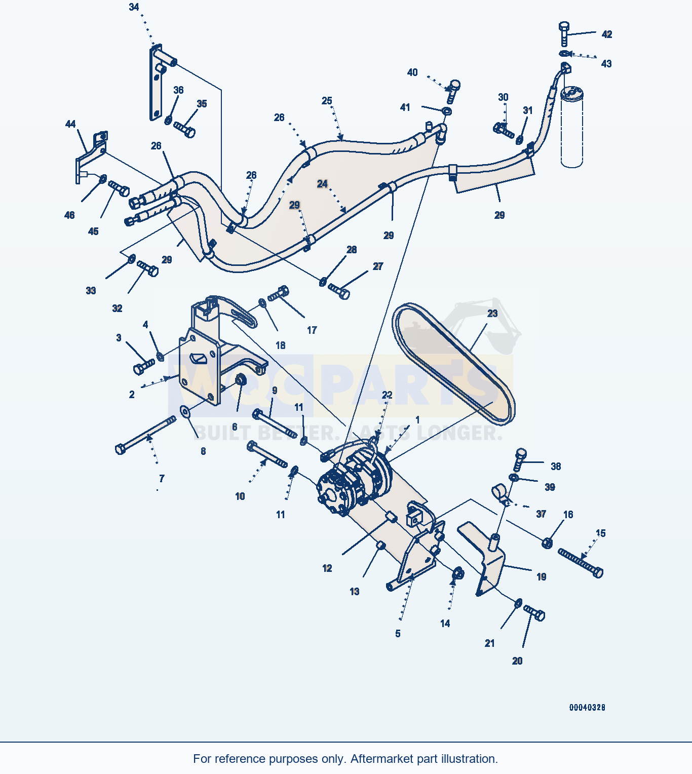 Komatsu WA380Z-6 Air Conditioner Piping (|K00311) parts diagram