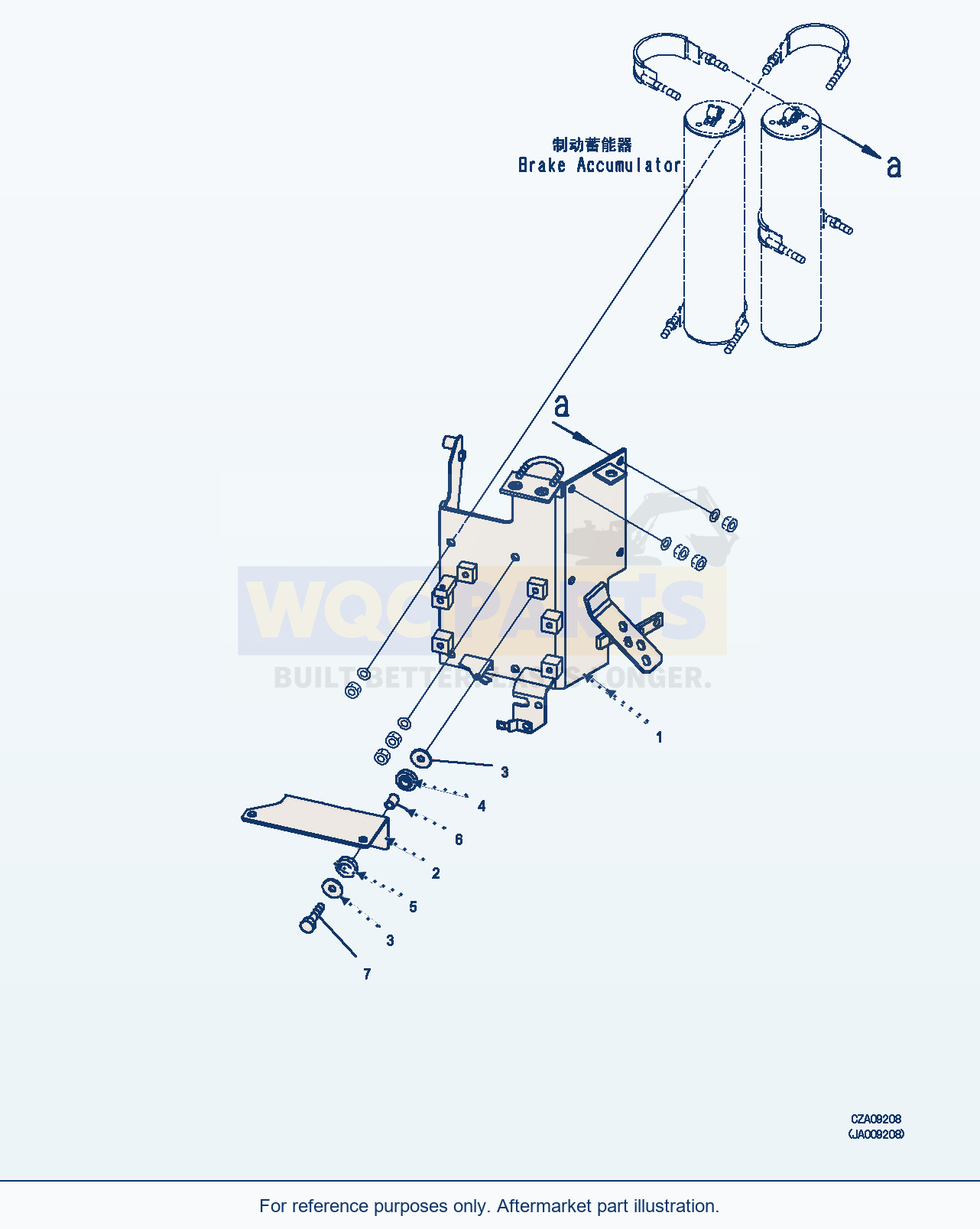Komatsu WA380Z-6 Brake Control (Bracket) (|K00336) parts diagram