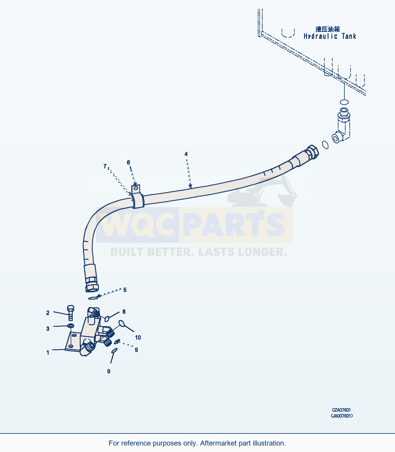Komatsu WA380Z-6 Brake Control (Brake Piping) (|K00347) parts diagram