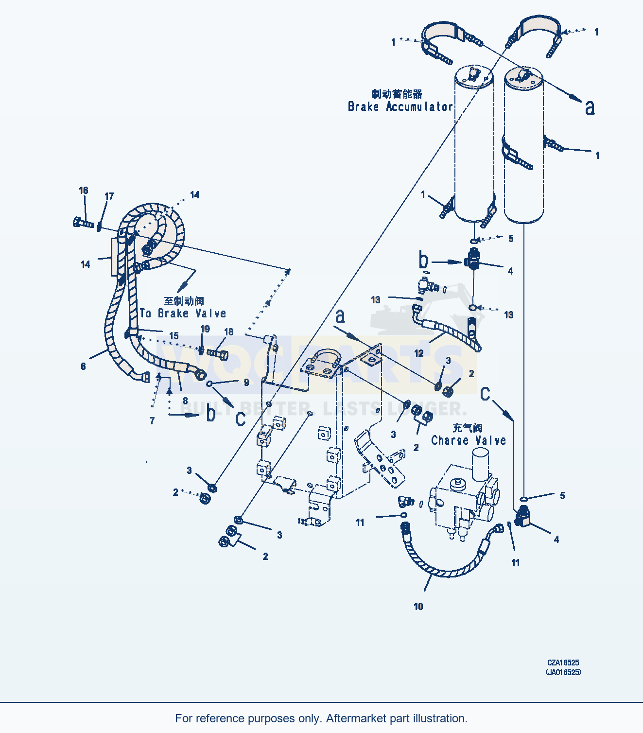 Komatsu WA380Z-6 Brake Control (Hose) (|K00338) parts diagram