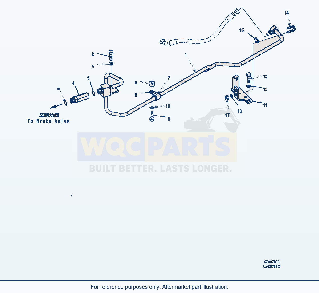 Komatsu WA380Z-6 Brake Control (Rear Axle Piping) (|K00346) parts diagram