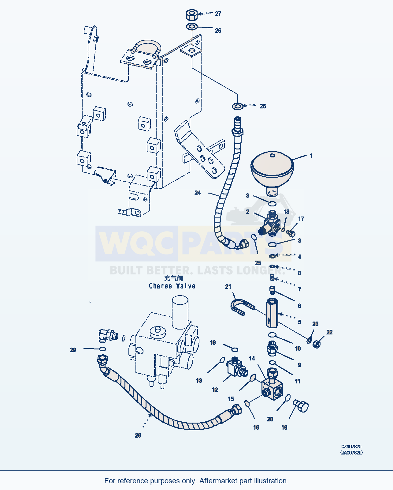 Komatsu WA380Z-6 Brake Control (Steering Piping) (|K00339) parts diagram