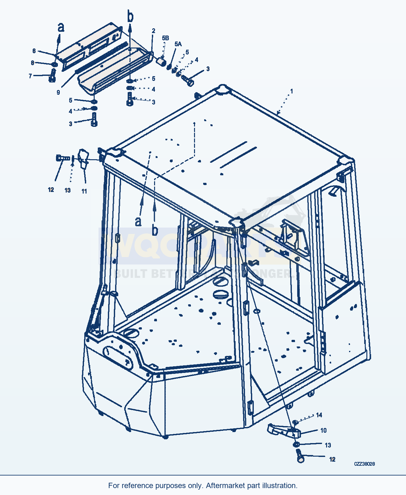 Komatsu WA380Z-6 Cab And Floor Frame Group (Body) (|K00250) parts diagram