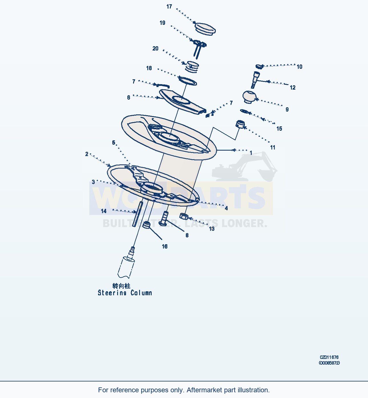Komatsu WA380Z-6 Steering Wheel (|K00334) parts diagram