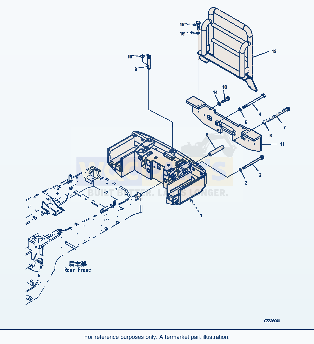 Komatsu WA380Z-6 Counterweight (With Guard)(Opt) (|M00390) parts diagram