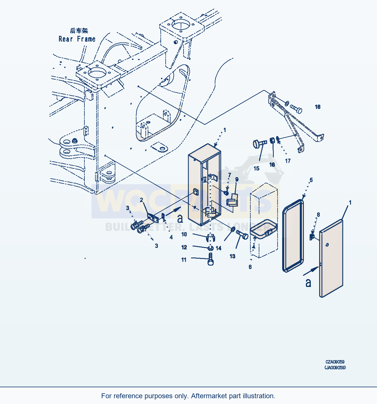 Komatsu WA380Z-6 Tool Box (|M00371) parts diagram