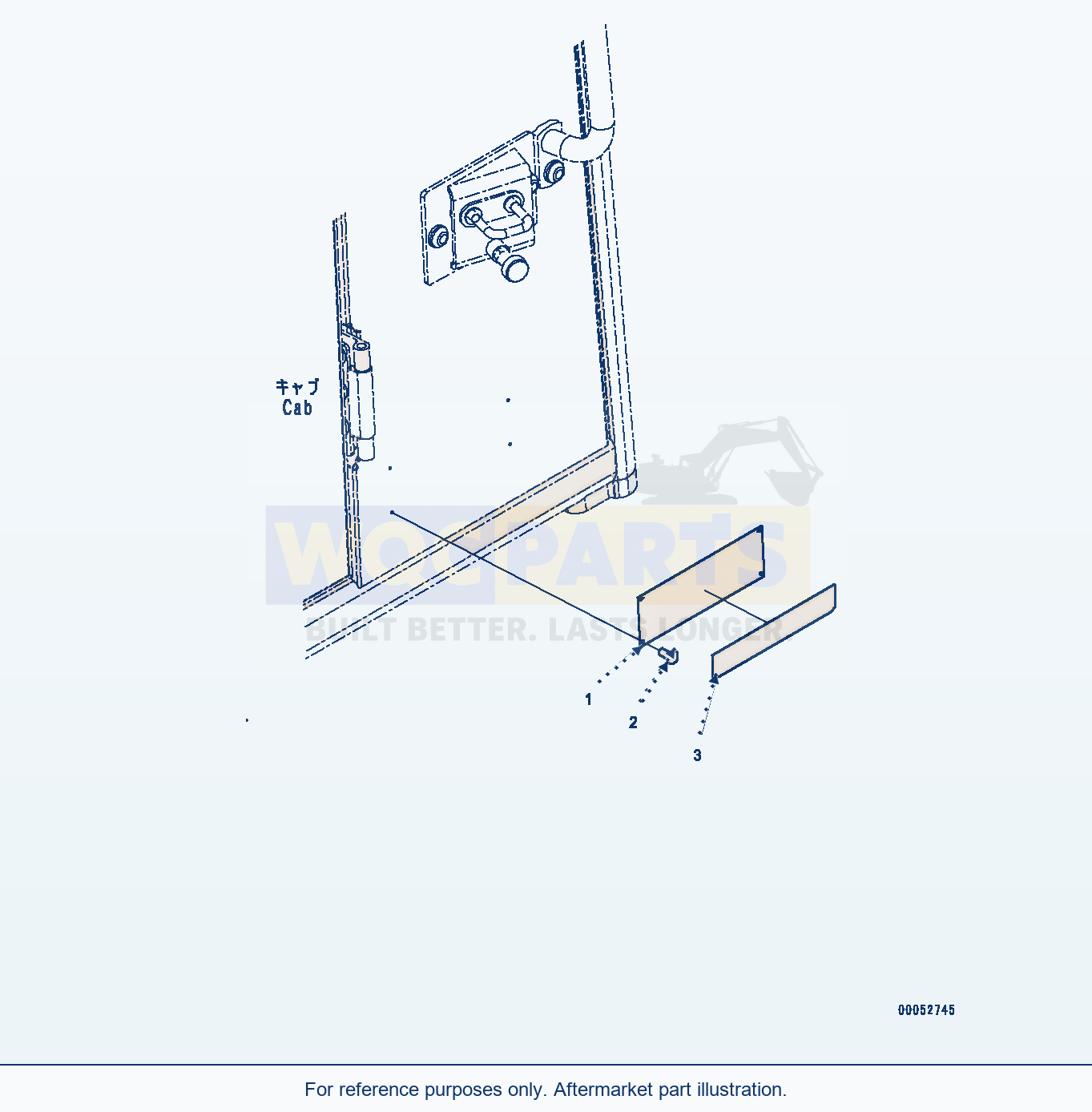 Komatsu WA380Z-6 Rops Plate (#66847-) parts diagram