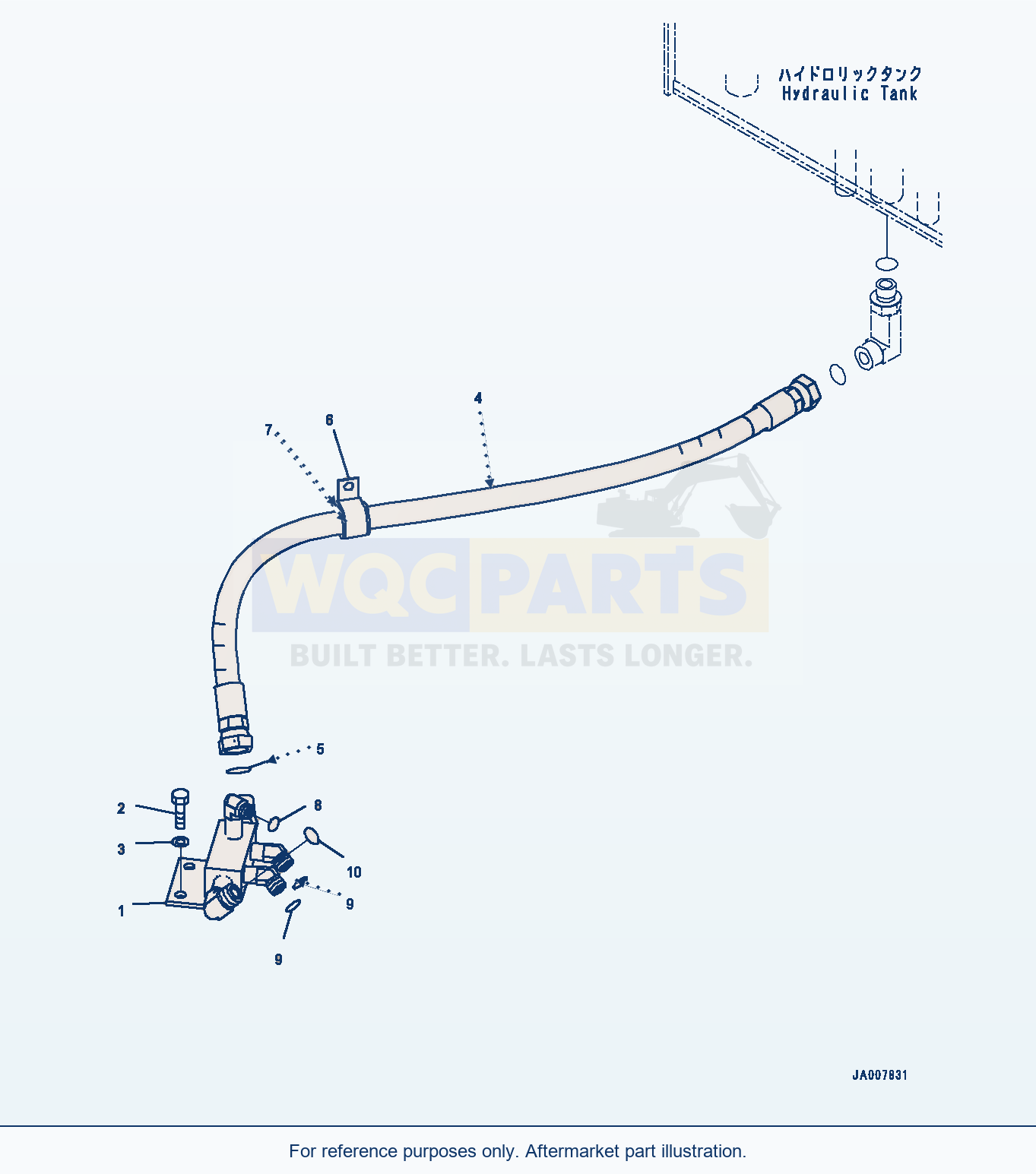 Komatsu WA380Z-6 Brake Control, Brake Piping (#66847-) parts diagram