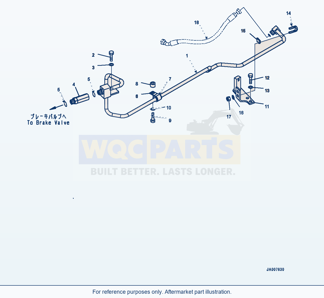 Komatsu WA380Z-6 Brake Control, Rear Axle Piping (#66847-) parts diagram