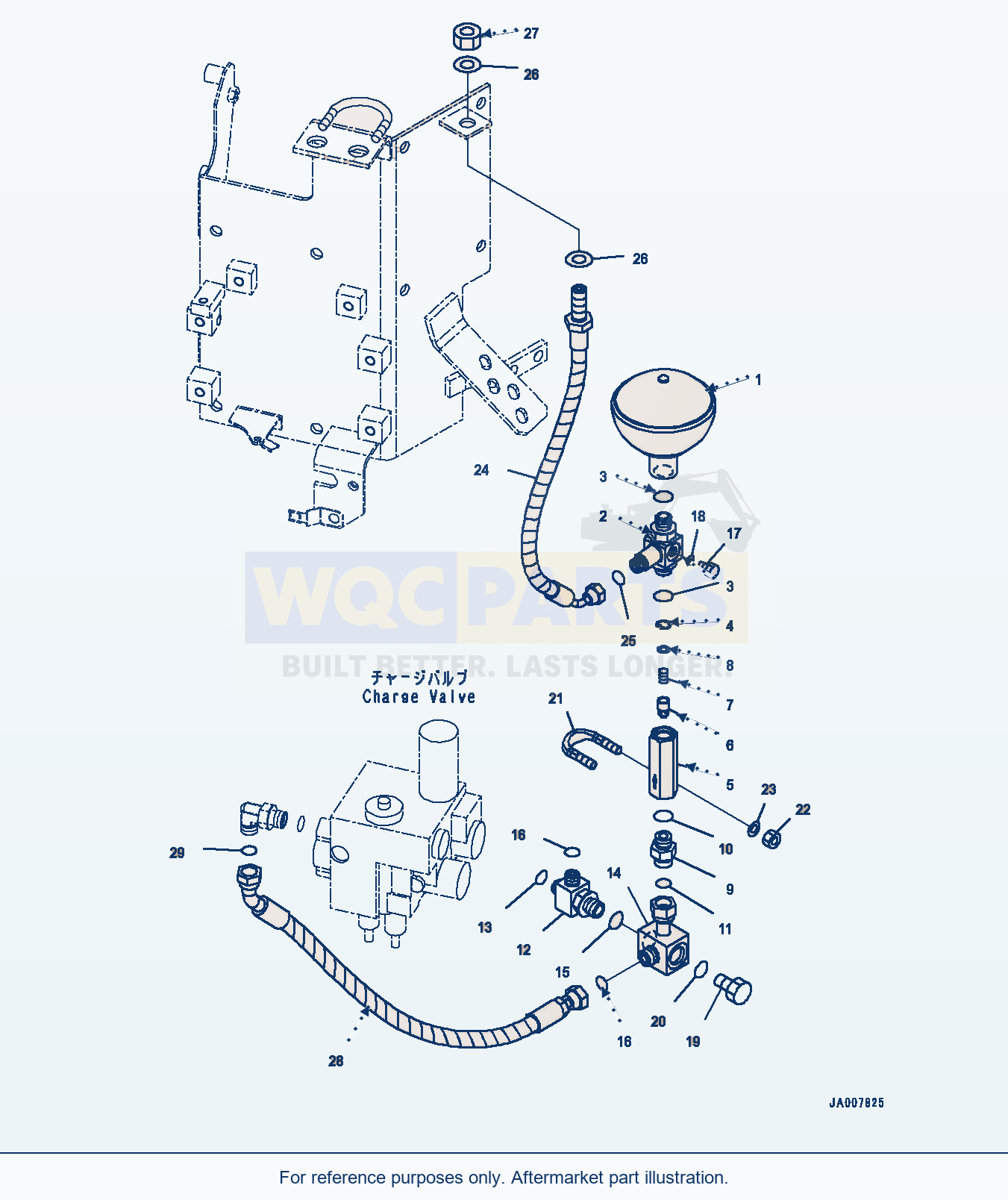 Komatsu WA380Z-6 Brake Control, Steering Piping (#66847-) parts diagram