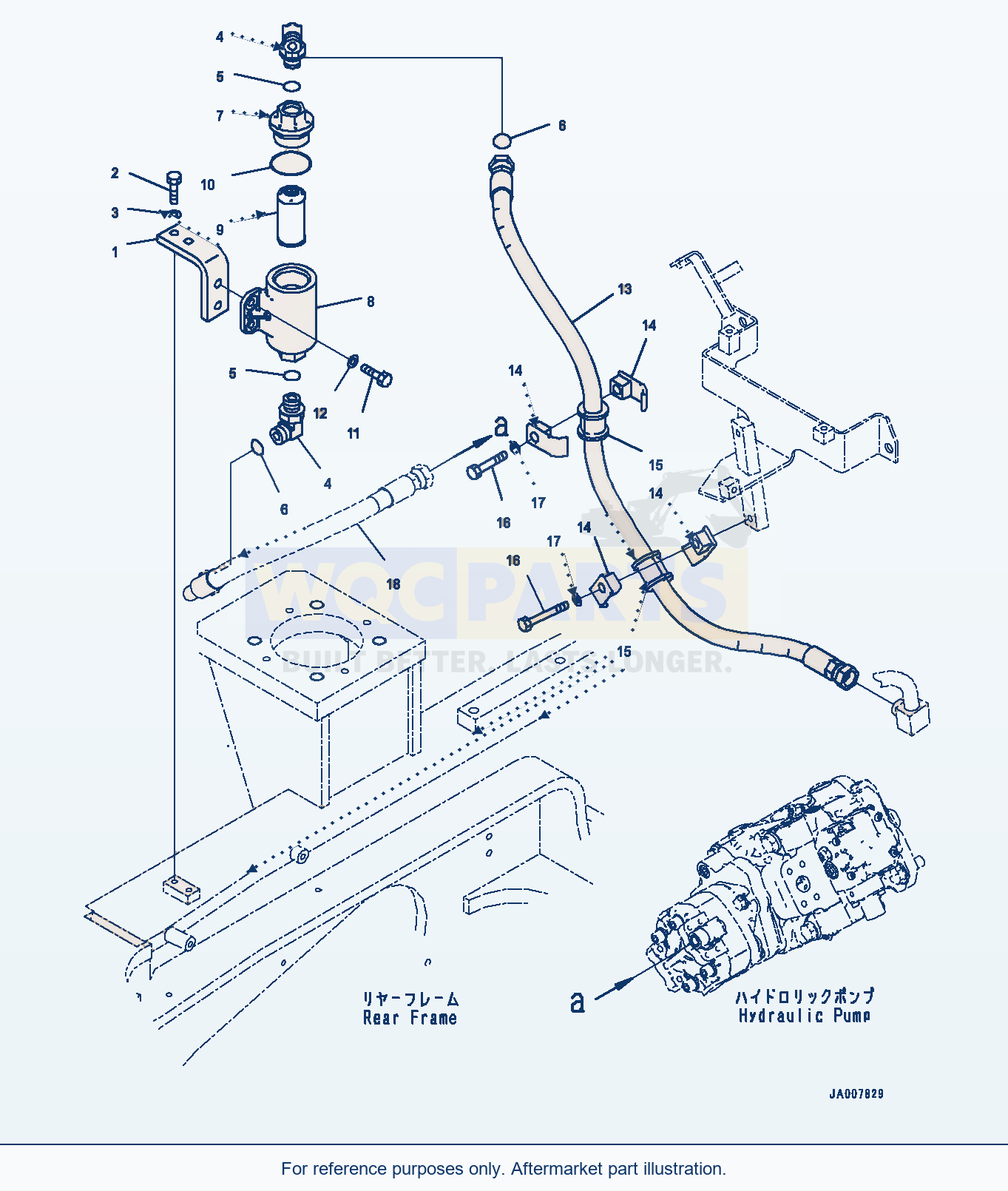 Komatsu WA380Z-6 Brake Control, Strainer (#66847-) parts diagram