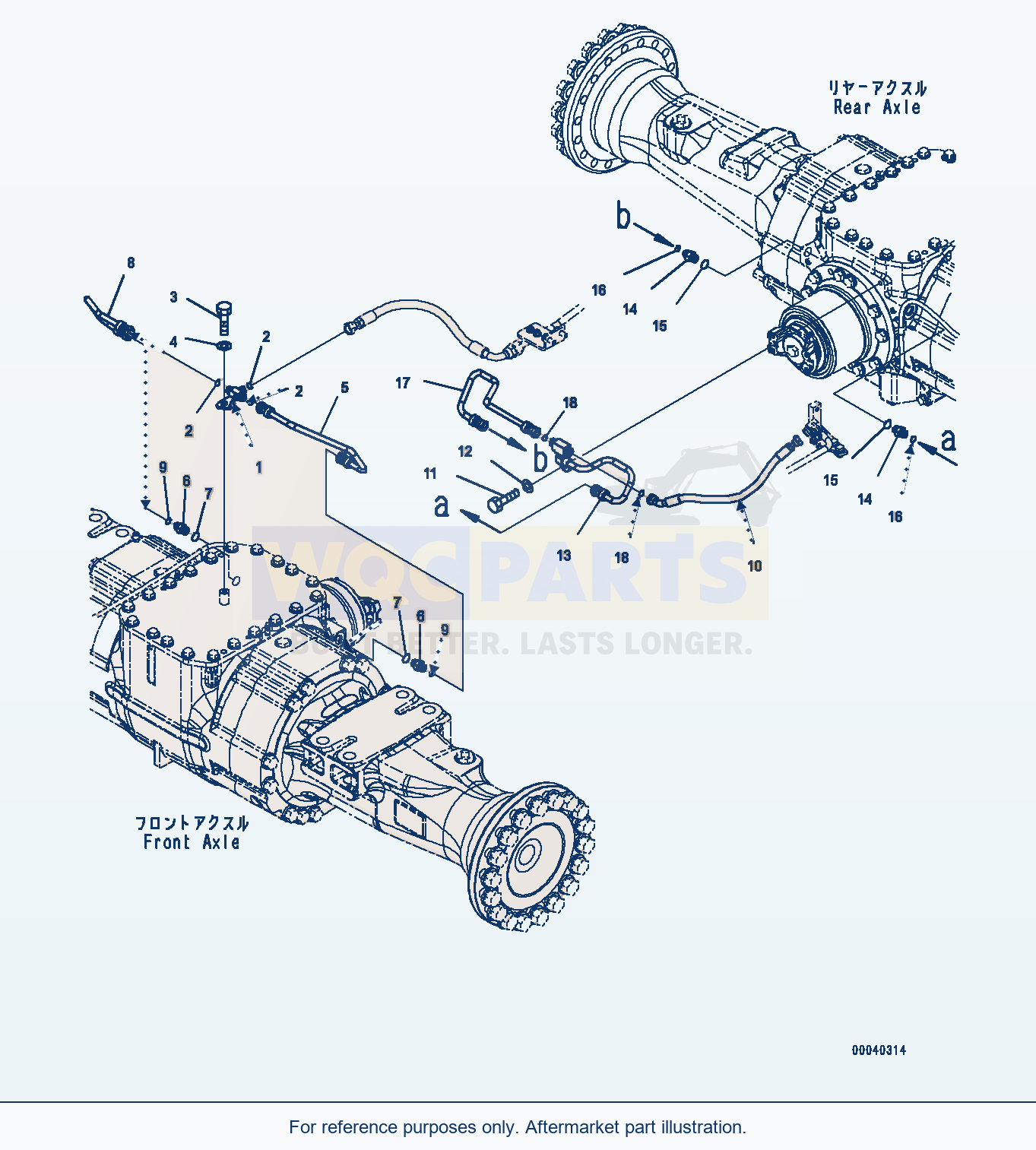 Komatsu WA380Z-6 Brake Piping (#66847-) parts diagram