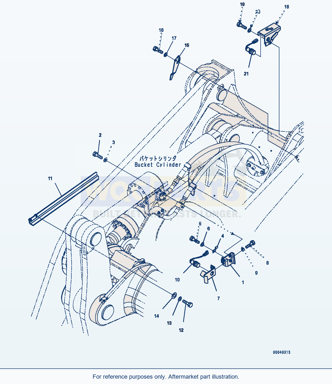 Komatsu WA380Z-6 Bucket Positioner (#66847-) parts diagram
