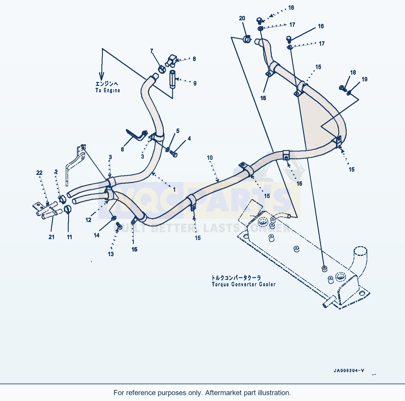 Komatsu WA380Z-6 Cab Heater Piping (#66847-) parts diagram