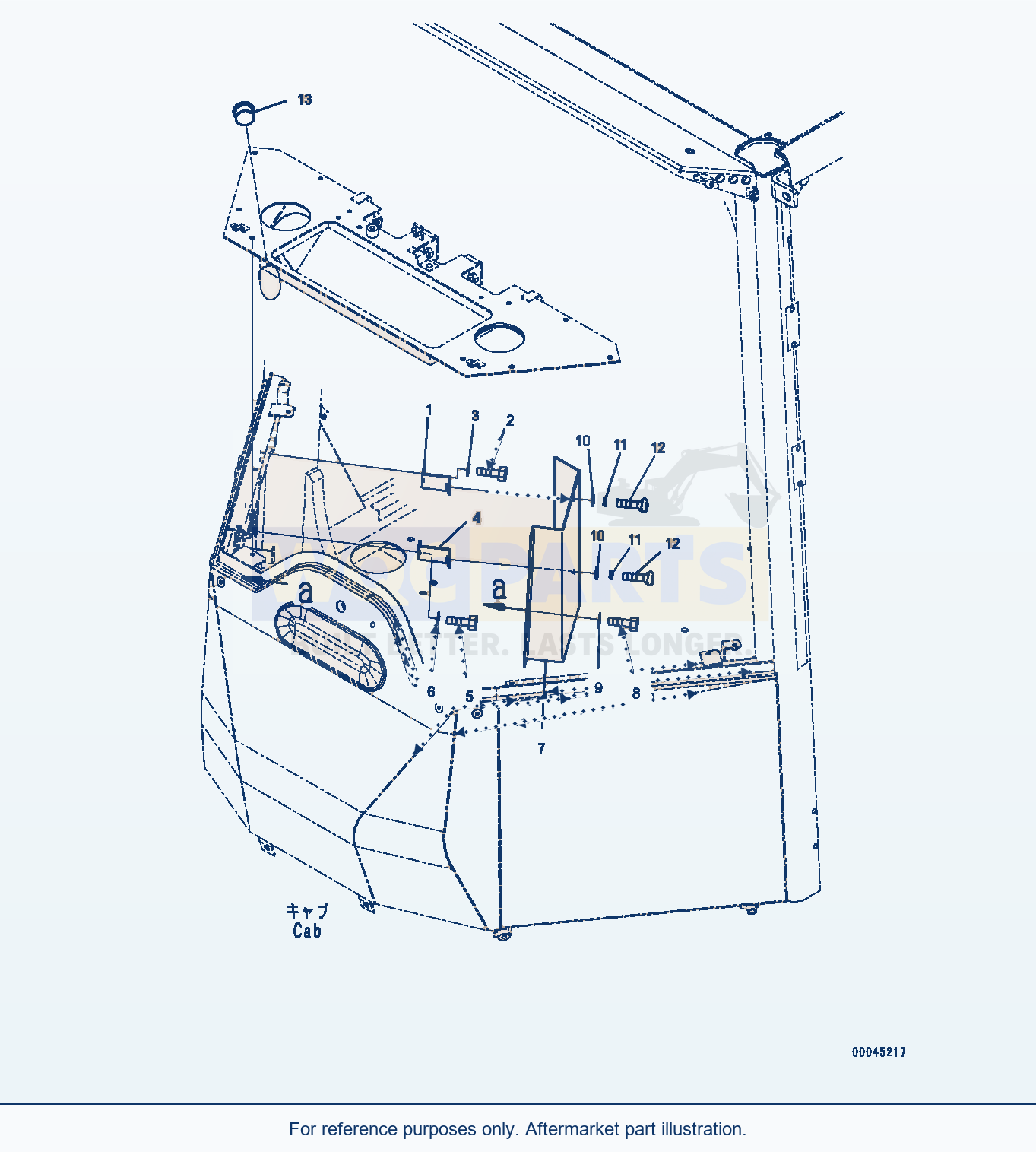 Komatsu WA380Z-6 Cooler And Heater Without Box (#66847-) parts diagram