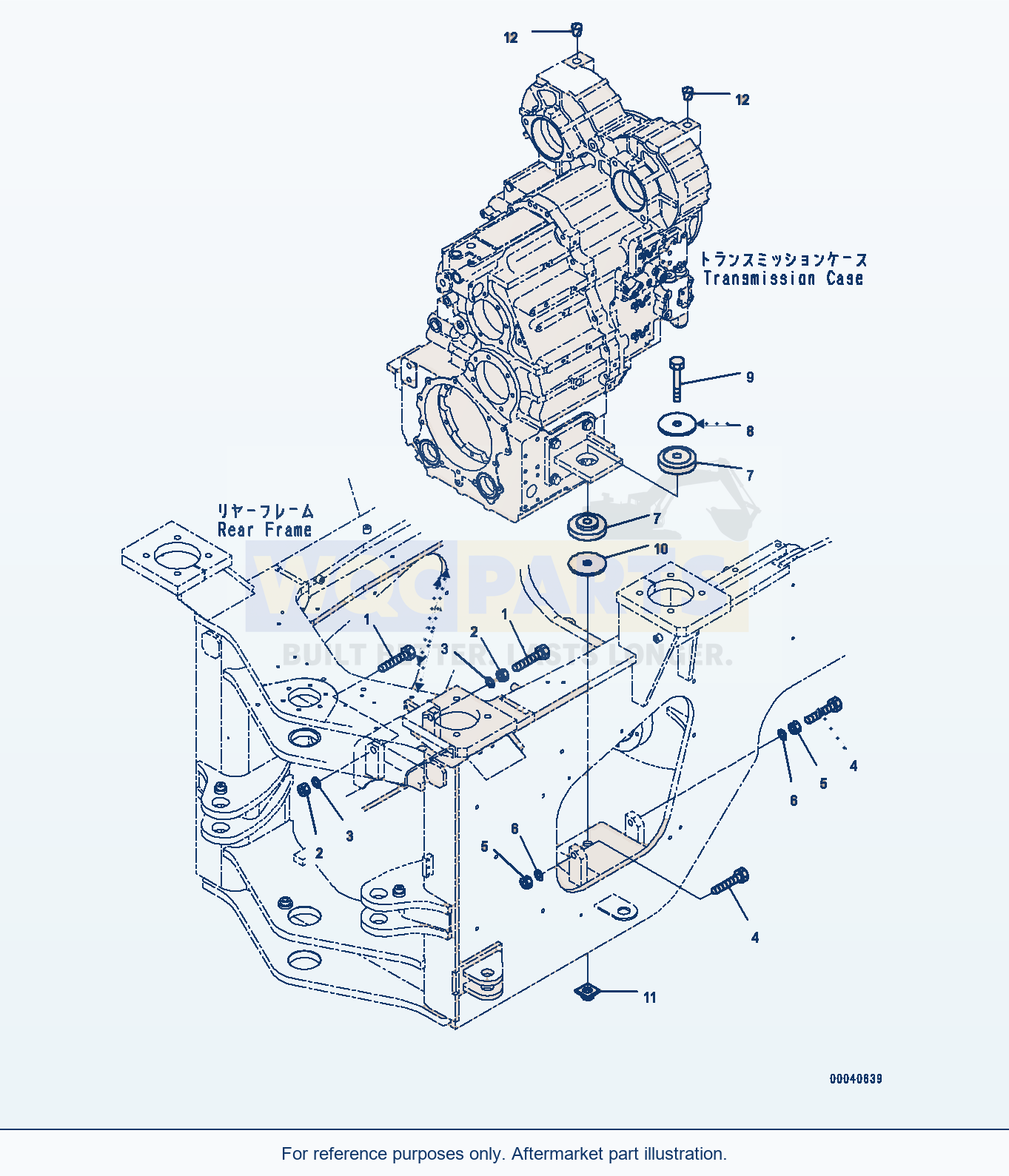 Komatsu WA380Z-6 Transfer Case Mounting (#66847-) parts diagram