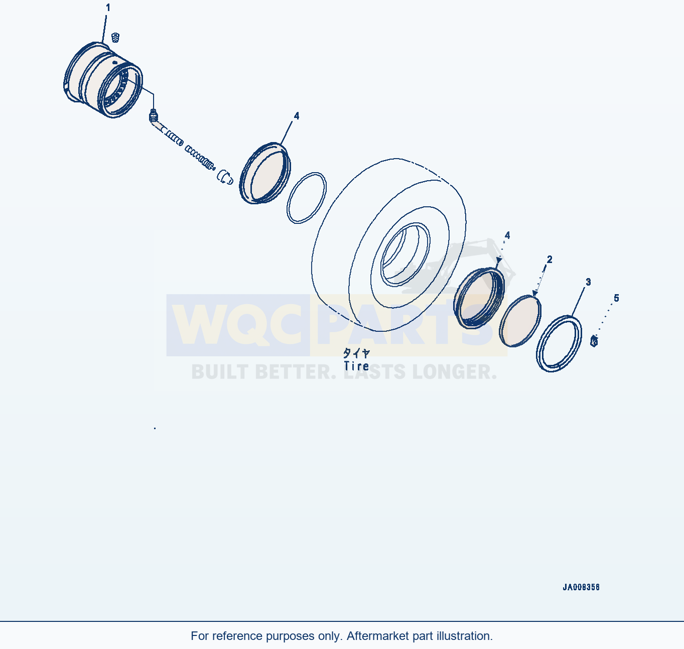 Komatsu WA380Z-6 Rim, 23.5-25 Tubeless Tires — Rim (#66847-) parts diagram