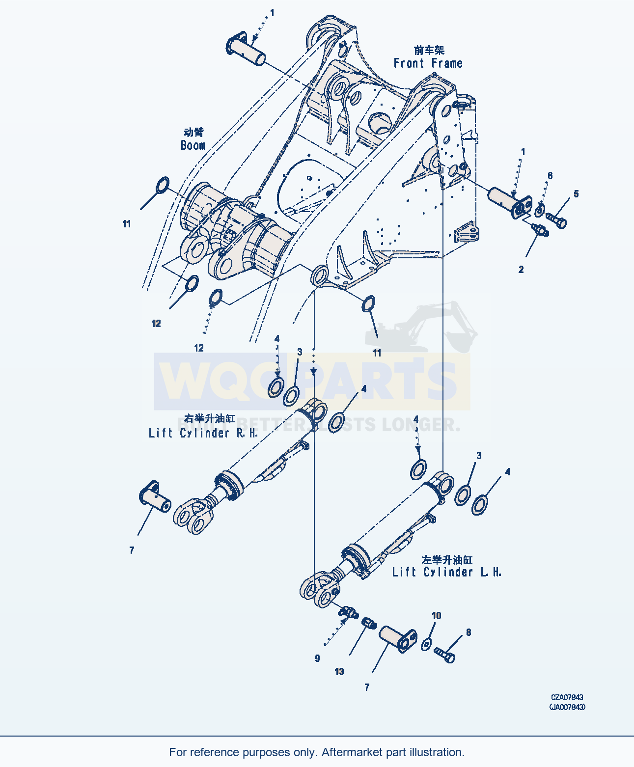 Komatsu WA380Z-6 Lift Cylinder (Pin) (|T00433) parts diagram