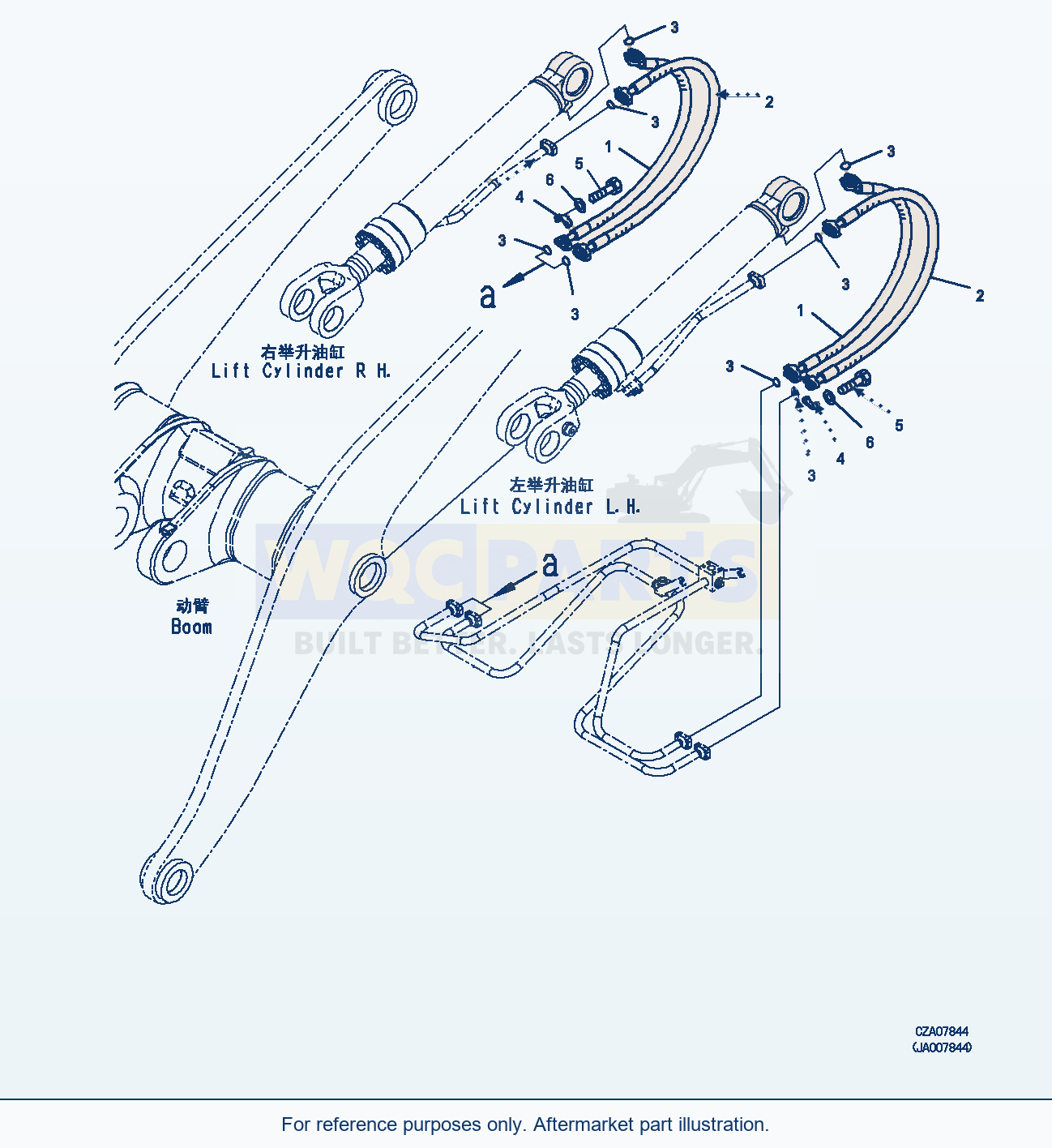 Komatsu WA380Z-6 Lift Cylinder (Piping) (|T00432) parts diagram