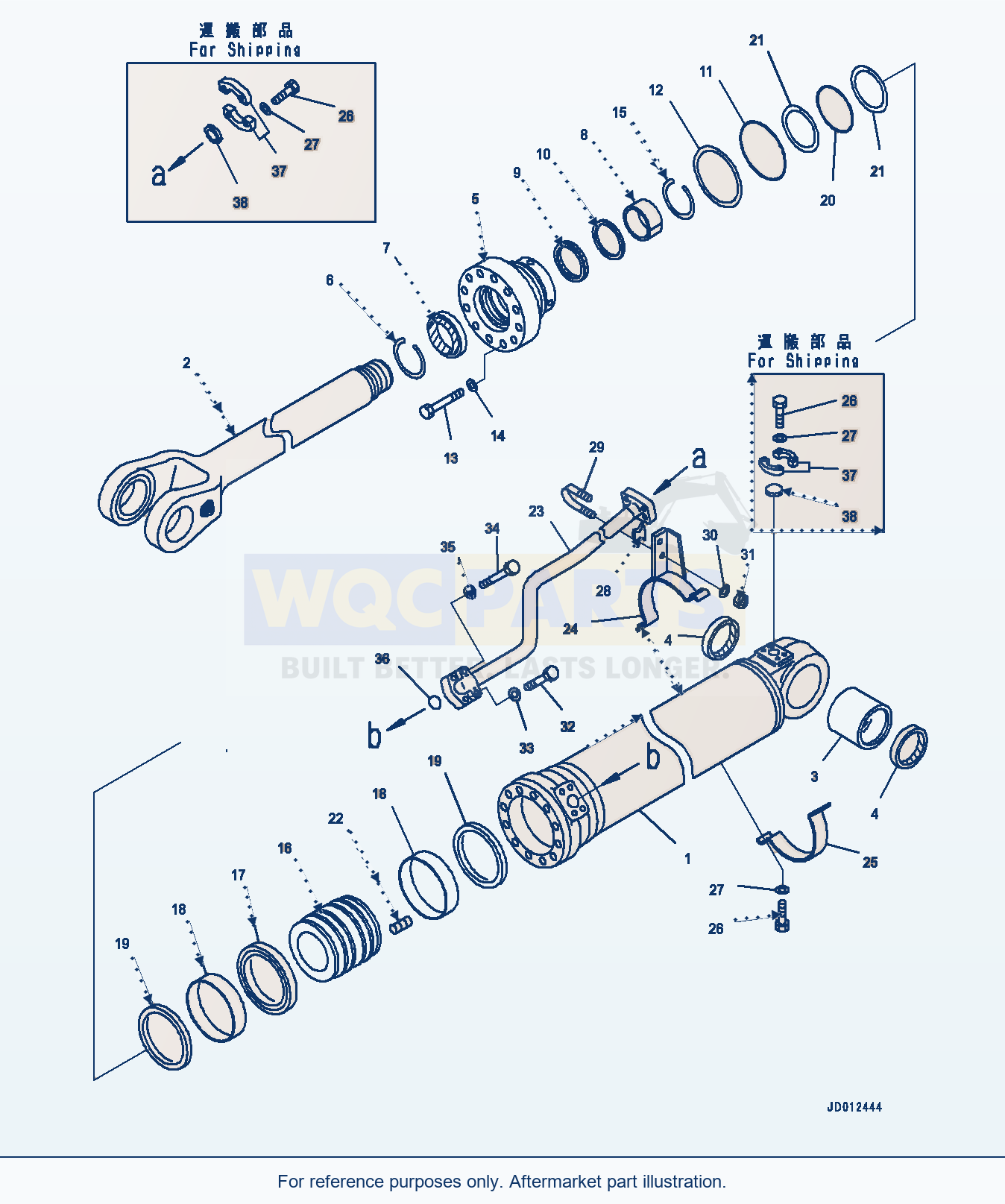 Komatsu WA380Z-6 Lift Cylinder (R.H.) (|T00431) parts diagram