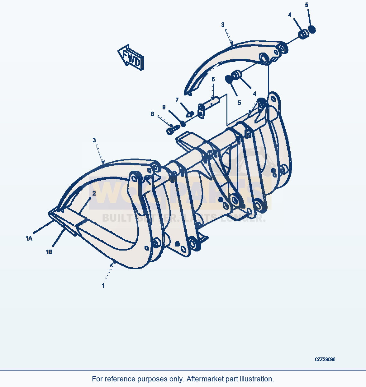 Komatsu WA380Z-6 Log Grapple (Carrier) (|T00442) parts diagram