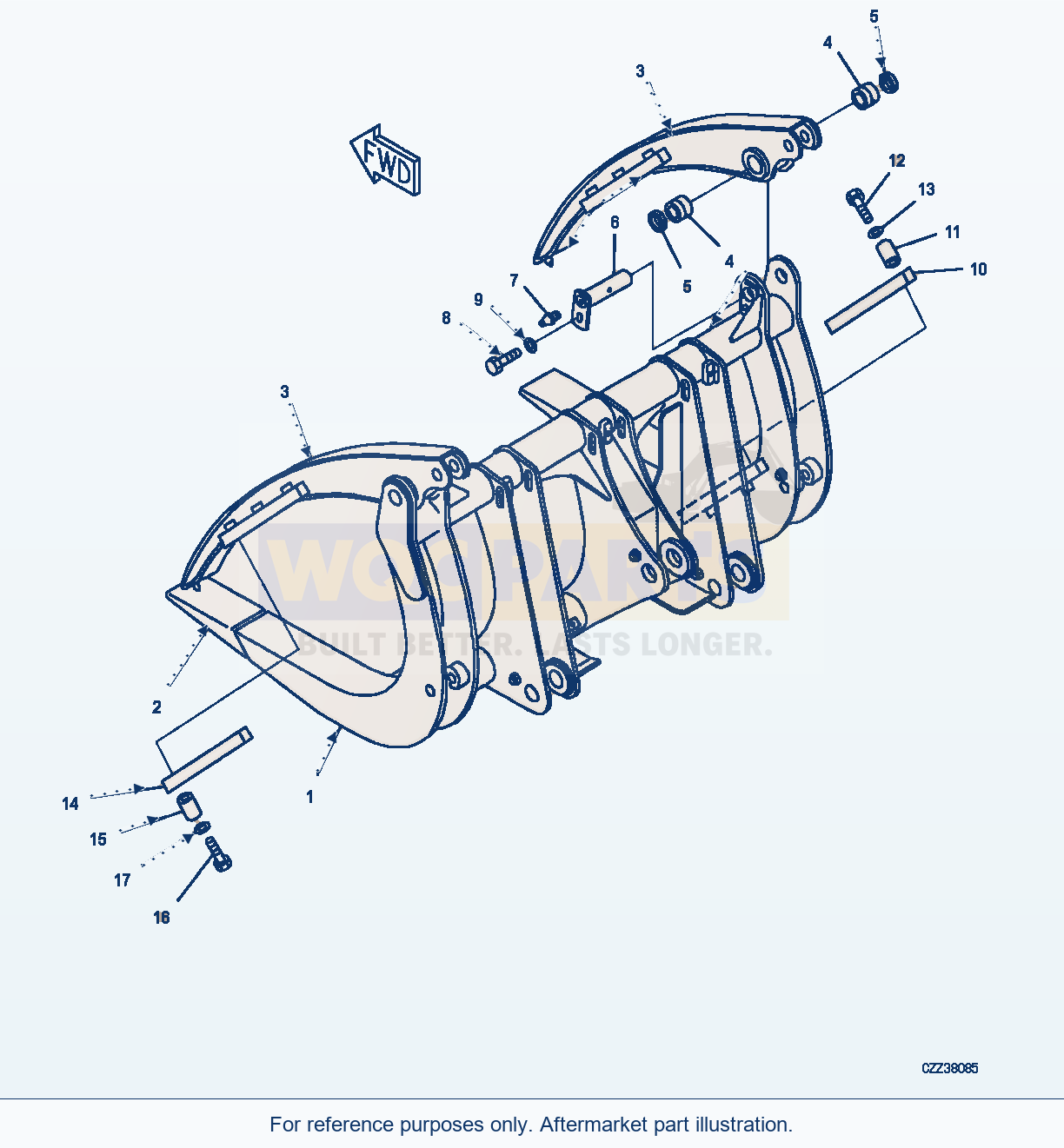 Komatsu WA380Z-6 Pipe Grapple (|T00448) parts diagram