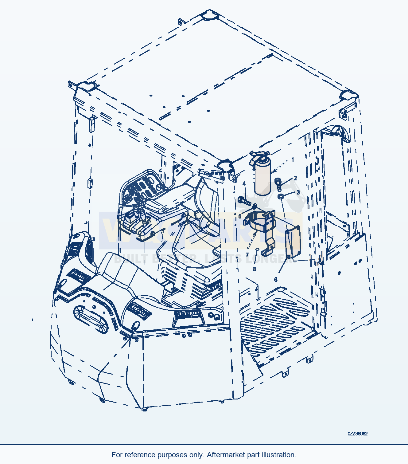 Komatsu WA380Z-6 Fire Extinguisher(Opt) (|V00463) parts diagram
