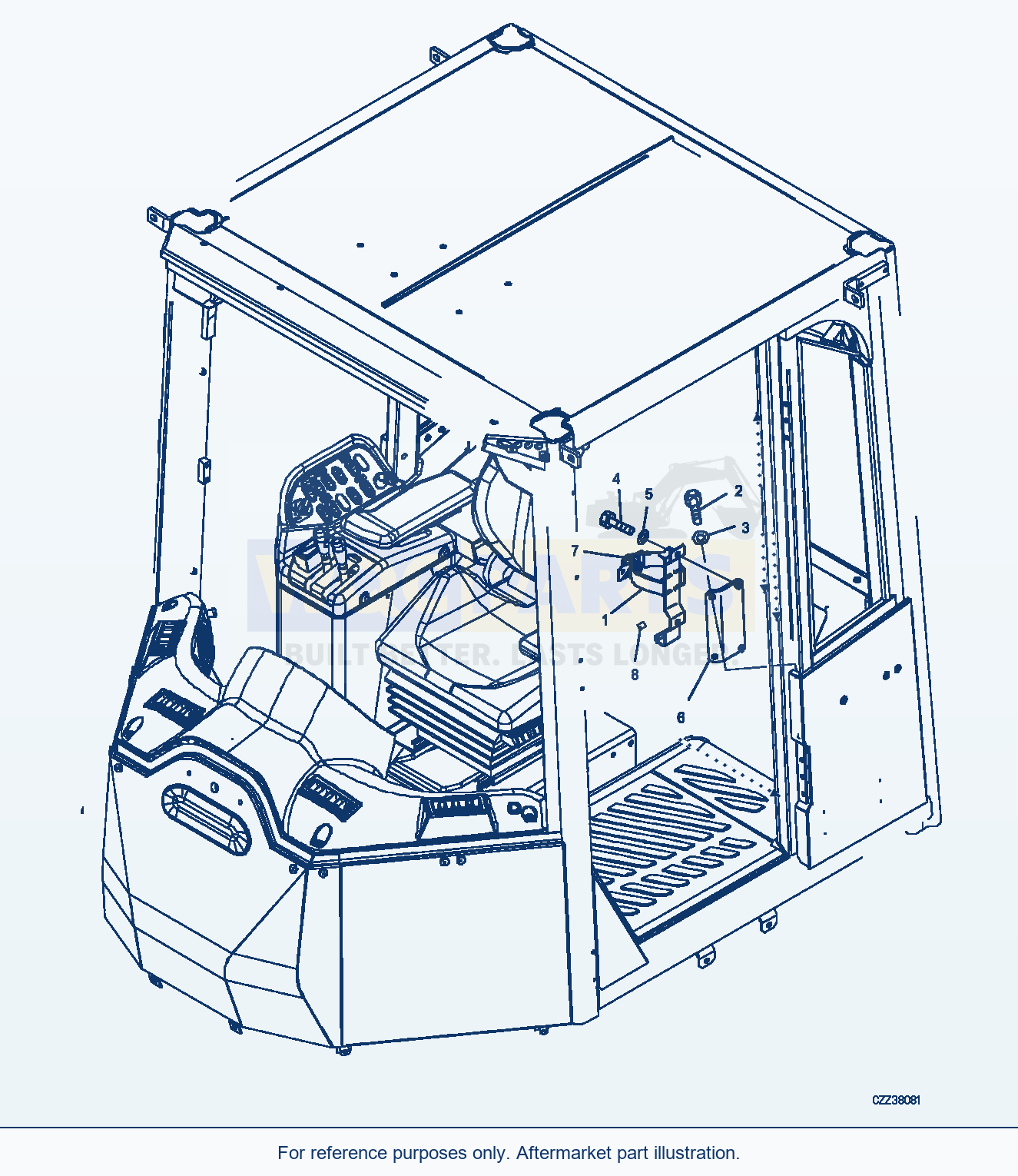 Komatsu WA380Z-6 Fire Extinguisher(Std) (|V00462) parts diagram