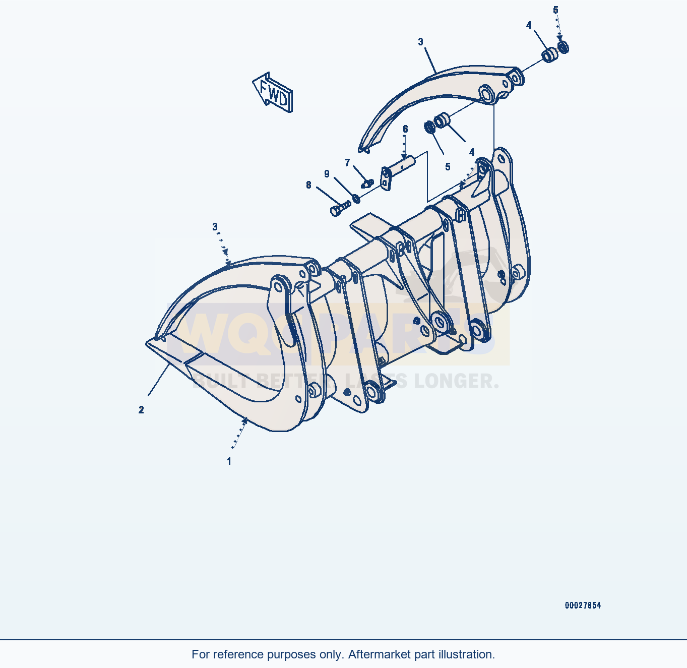 Komatsu WA380Z-6 Log Grapple, Carrier (#66847-) parts diagram