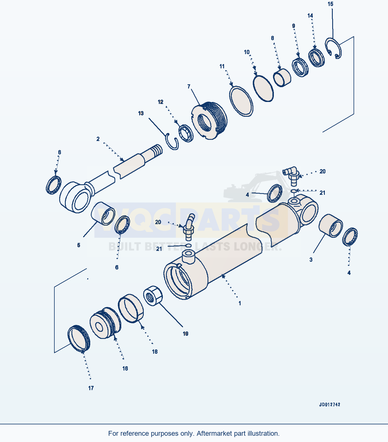 Komatsu WA380Z-6 Log Grapple, Grapple Cylinder (#66847-) parts diagram