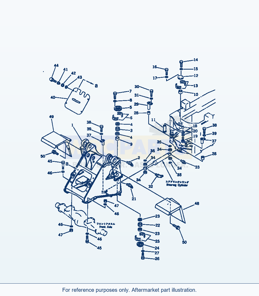 Komatsu WA470-1 Frame And Guard — Front Frame parts diagram