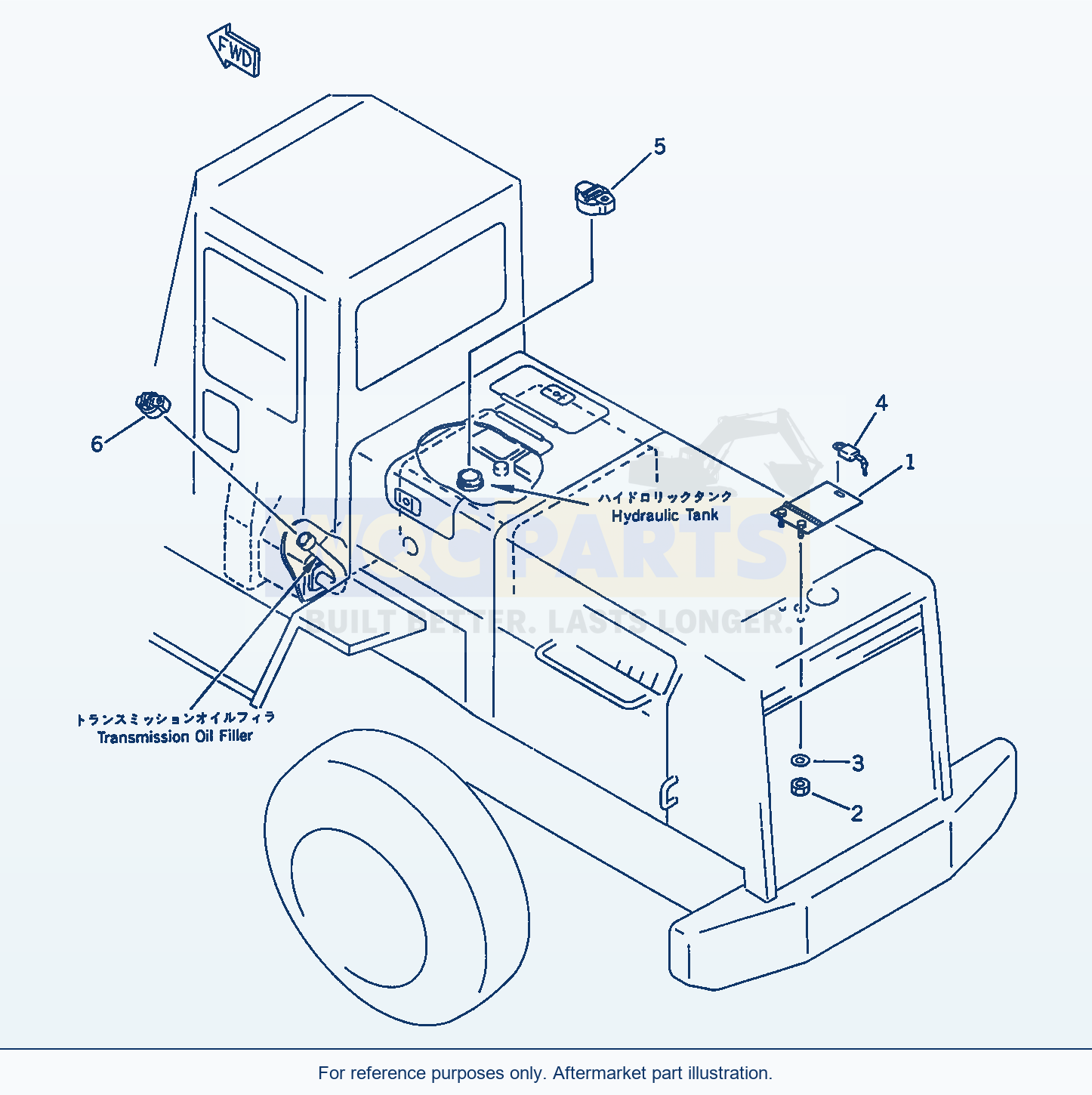 Komatsu WA470-1 Frame And Guard — Vandalism Protection parts diagram