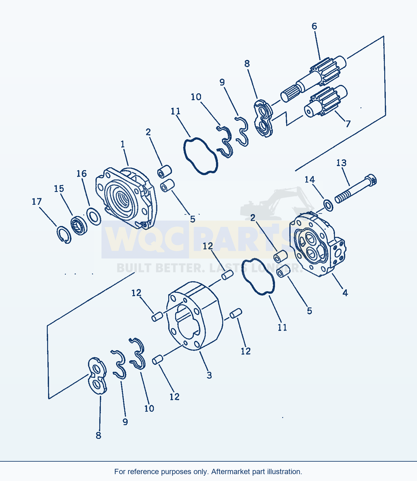 Komatsu WA470-1 Steering And Control Systems — Steering Pump parts diagram