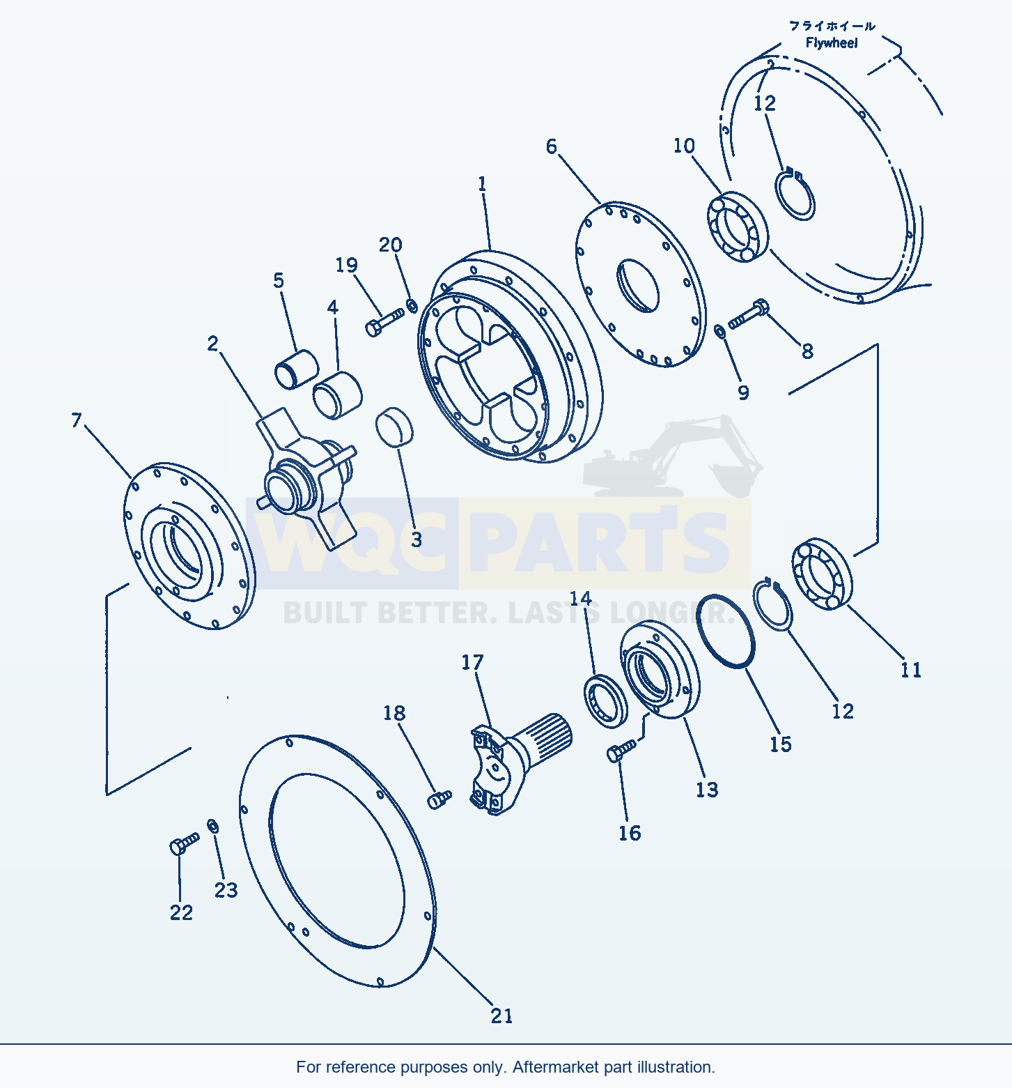 Komatsu WA470-1 Torque Converter And Transmission — Damper parts diagram