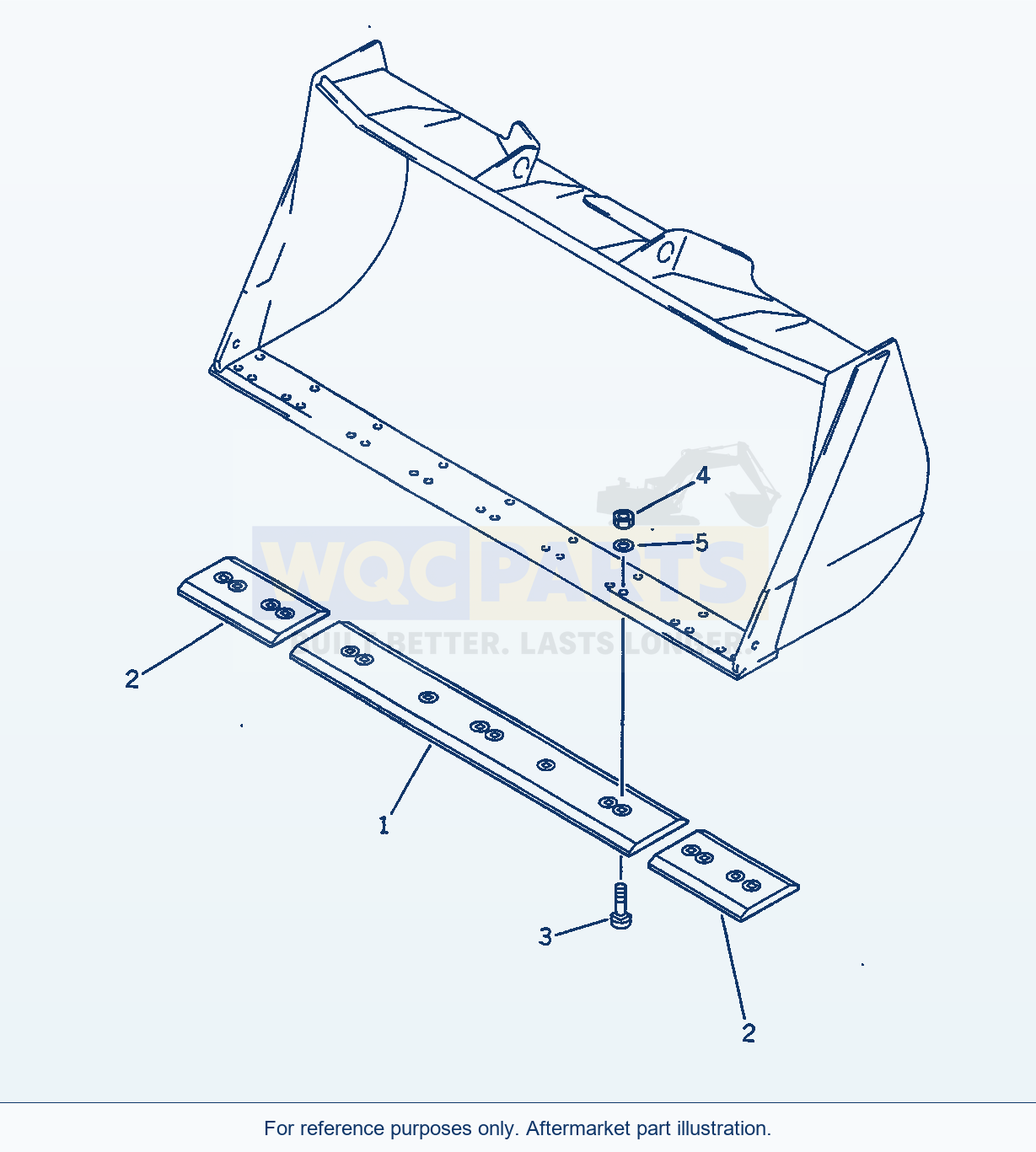 Komatsu WA470-1 Work Equipment — Cutting Edge parts diagram