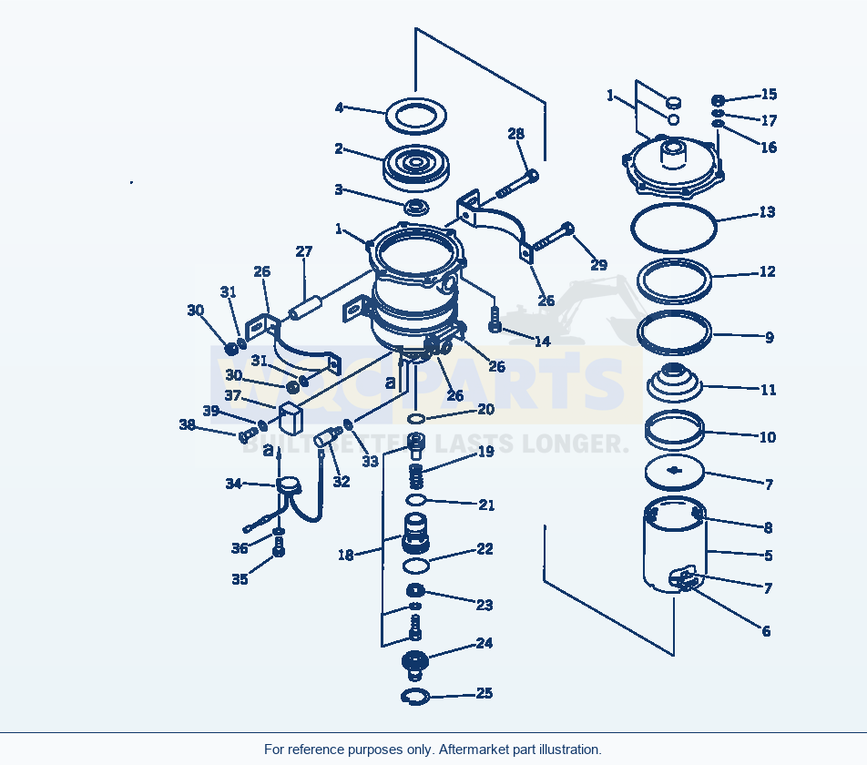 Komatsu WA470-1 Air Dryer(#10001-19999) parts diagram