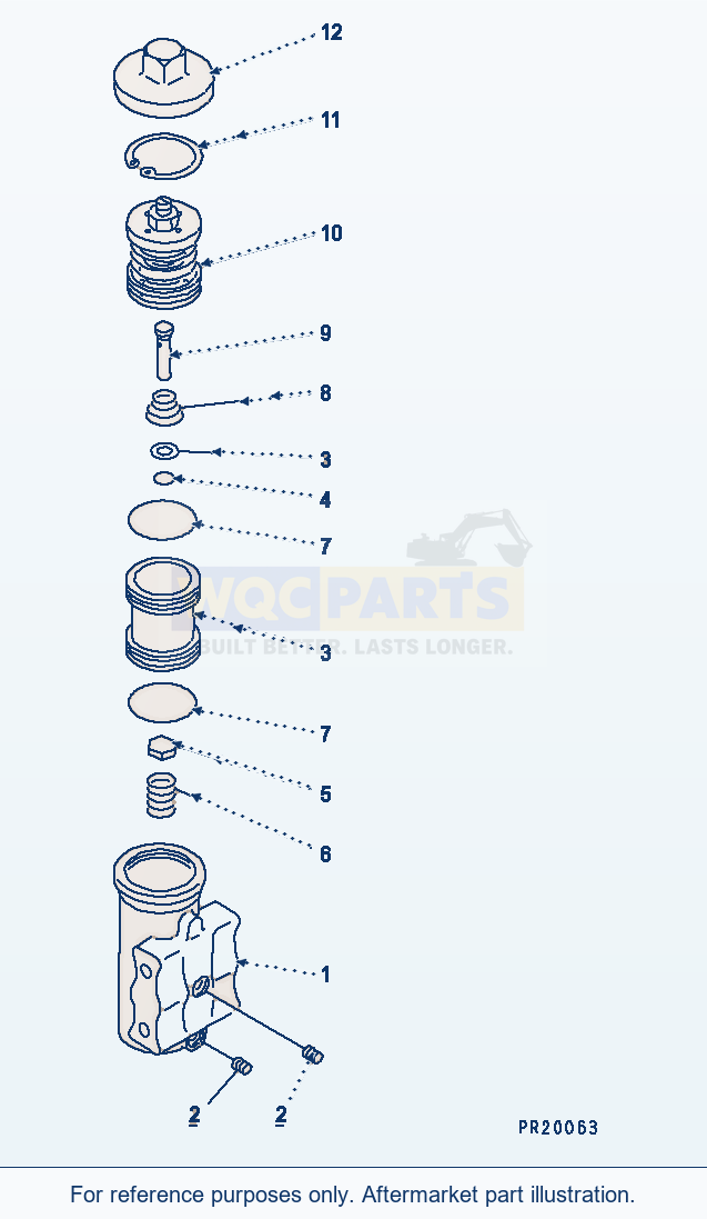 Komatsu WA470-1 Air Governor parts diagram