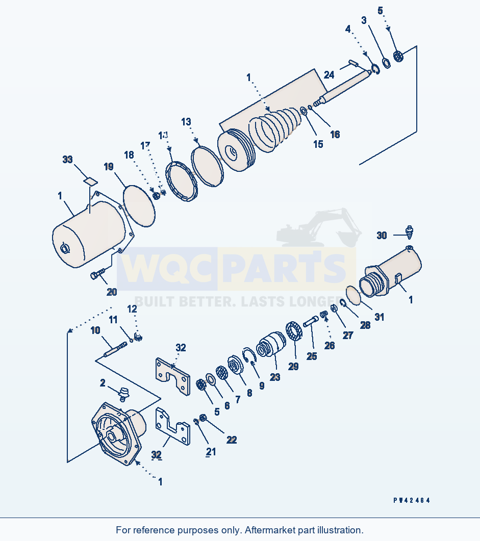 Komatsu WA470-1 Brake Chamber parts diagram