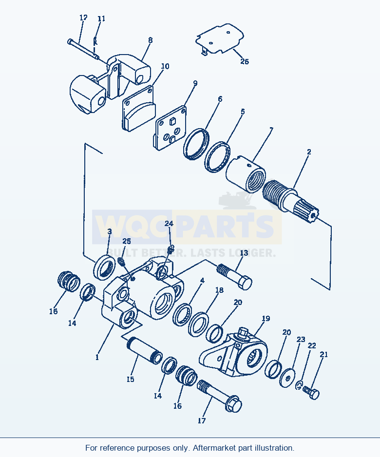 Komatsu WA470-1 Parking Brake parts diagram