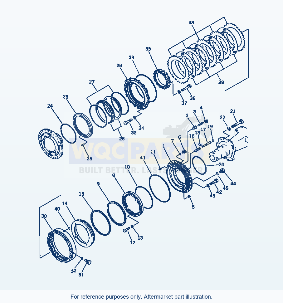 Komatsu WA470-1 Rear Wheel Brake(#10001-19999) parts diagram