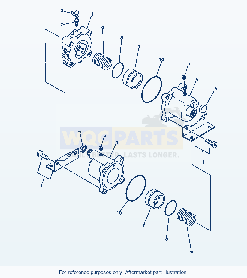 Komatsu WA470-1 Slack Adjuster parts diagram