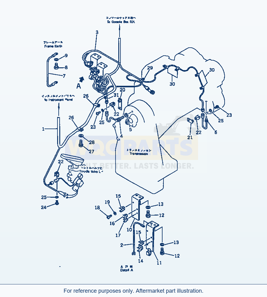 Komatsu WA470-1 Electrical System (Floor Line)(#10001-19999) parts diagram