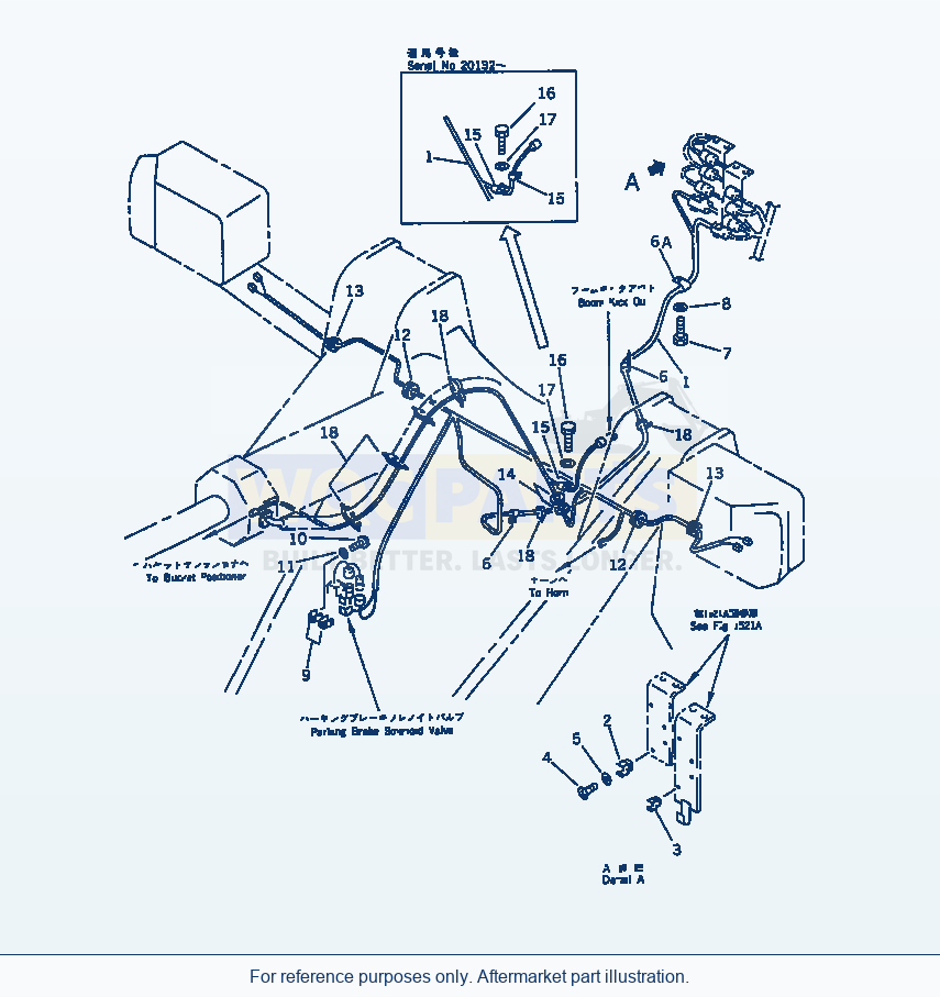 Komatsu WA470-1 Electrical System (Front Line)(#20001-) parts diagram