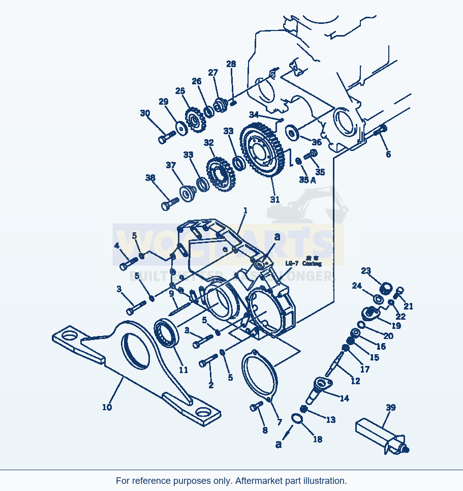 Komatsu WA470-1 Front Cover(#11574-) parts diagram