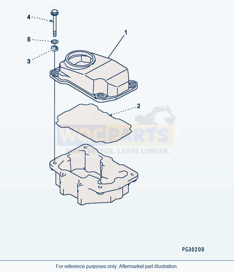 Komatsu WA470-1 Head Cover parts diagram