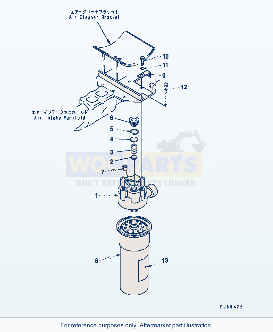 Komatsu WA470-1 Lubricating Oil Filter And Mounting(#38383-) parts diagram