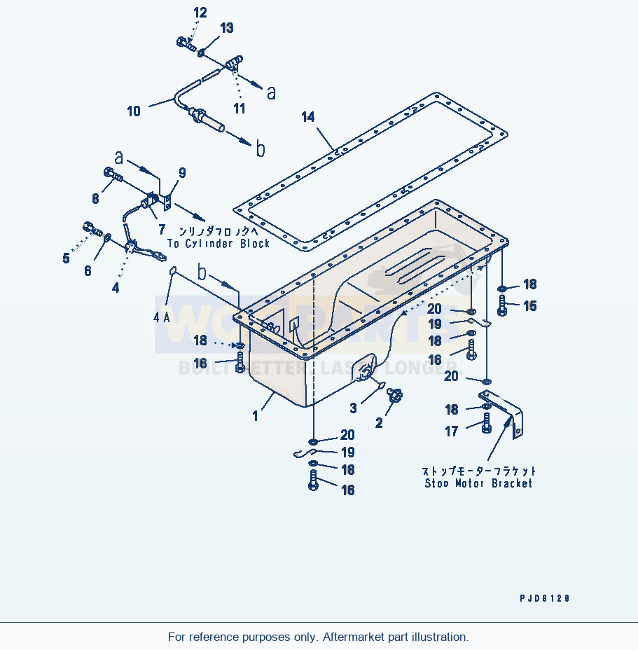 Komatsu WA470-1 Oil Pan (Cold Terrain Spec.)(#26750-) parts diagram