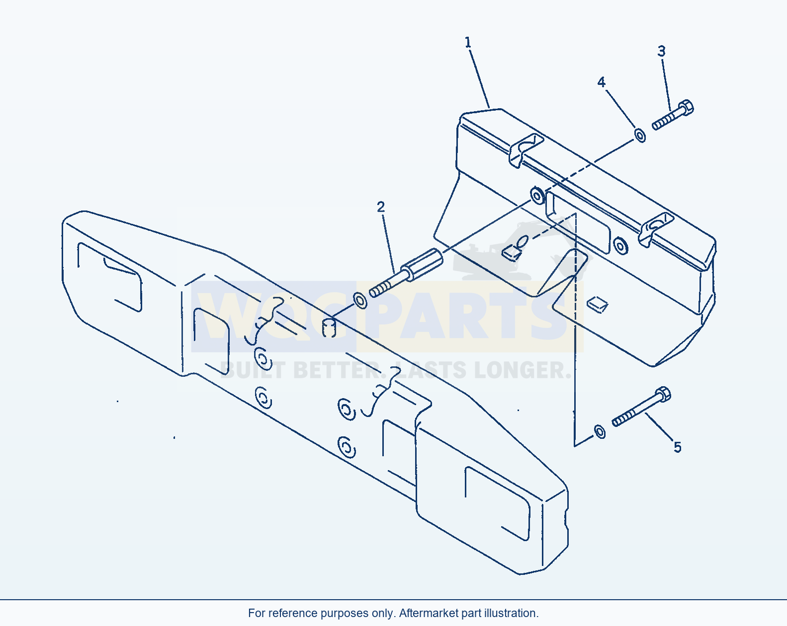 Komatsu WA470-1 Additional Counter Weight(#10001-19999) parts diagram