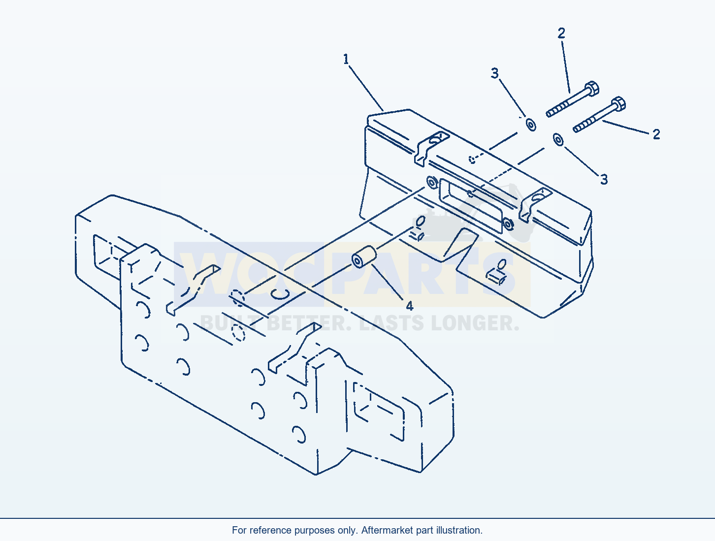 Komatsu WA470-1 Additional Counter Weight(#20001-) parts diagram
